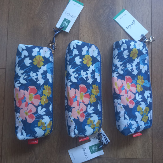 Joules Pencil Case - Navy Floral - New