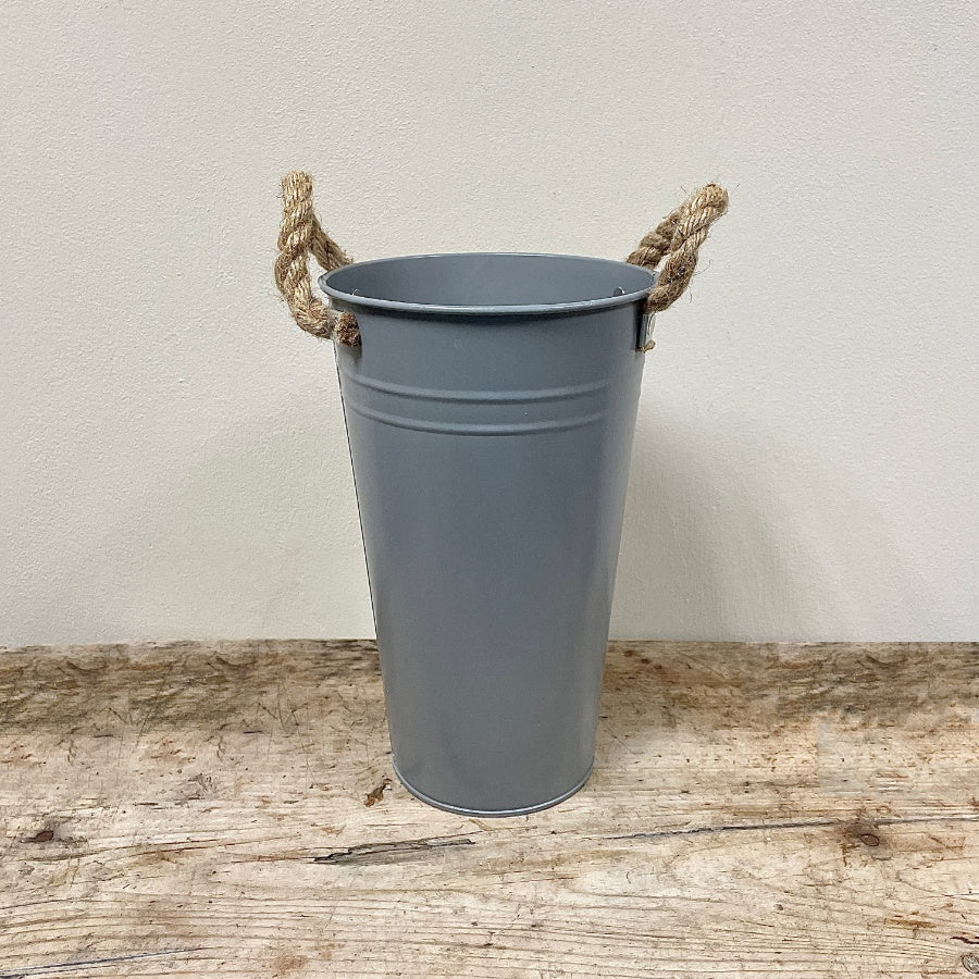 Grey Flower Bucket - 20cm or 25cm