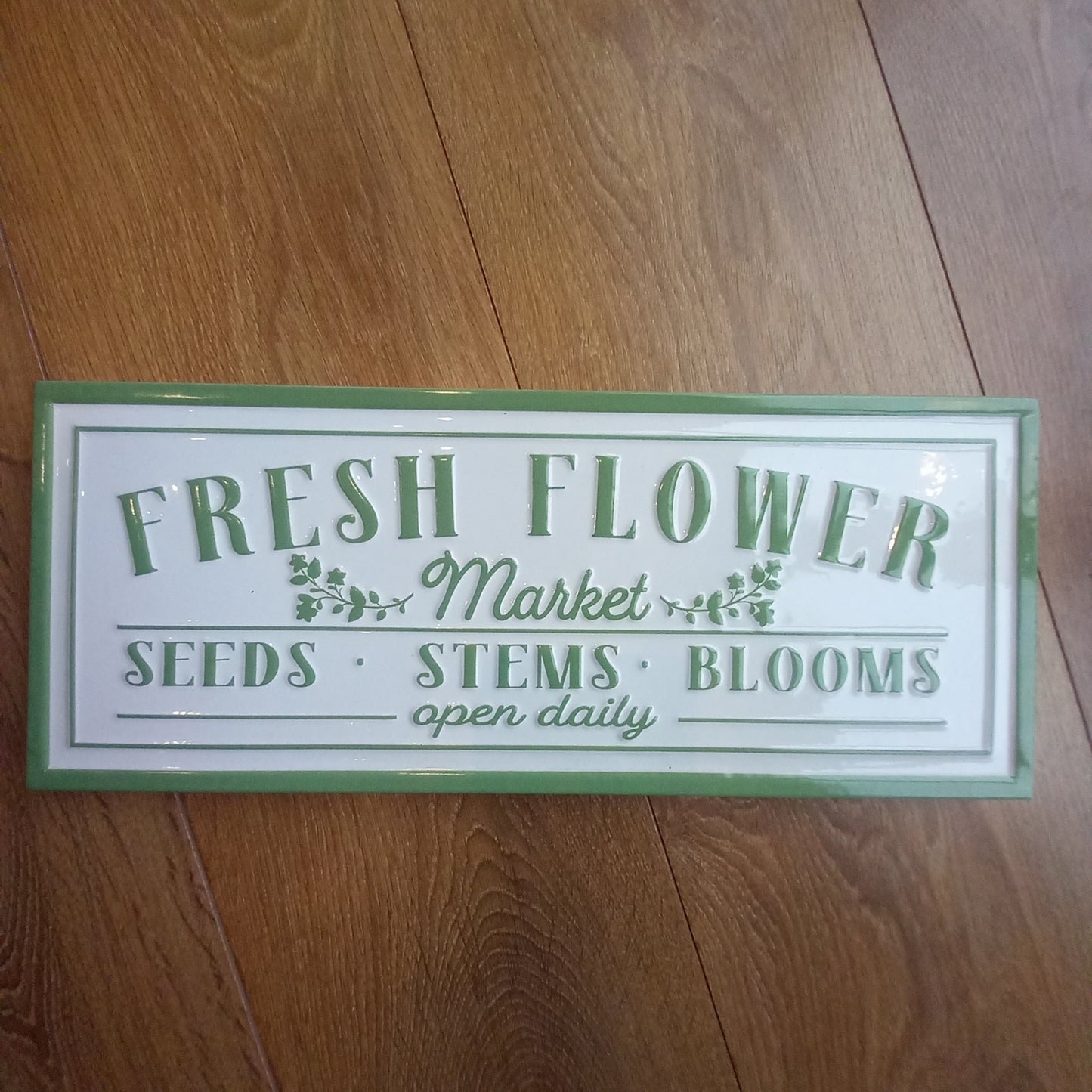 Metal Wall Sign " Fresh Flower Market "