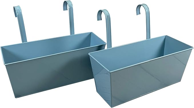 Duck Egg Blue Balcony Railing Planter