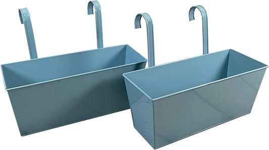 Duck Egg Blue Balcony Railing Planter