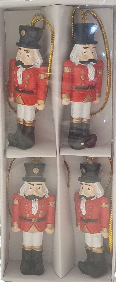 Hanging Christmas Nutcracker Decorations Pack of 4