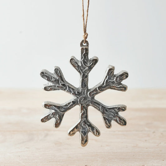 Hanging Metal Snowflake 10cm