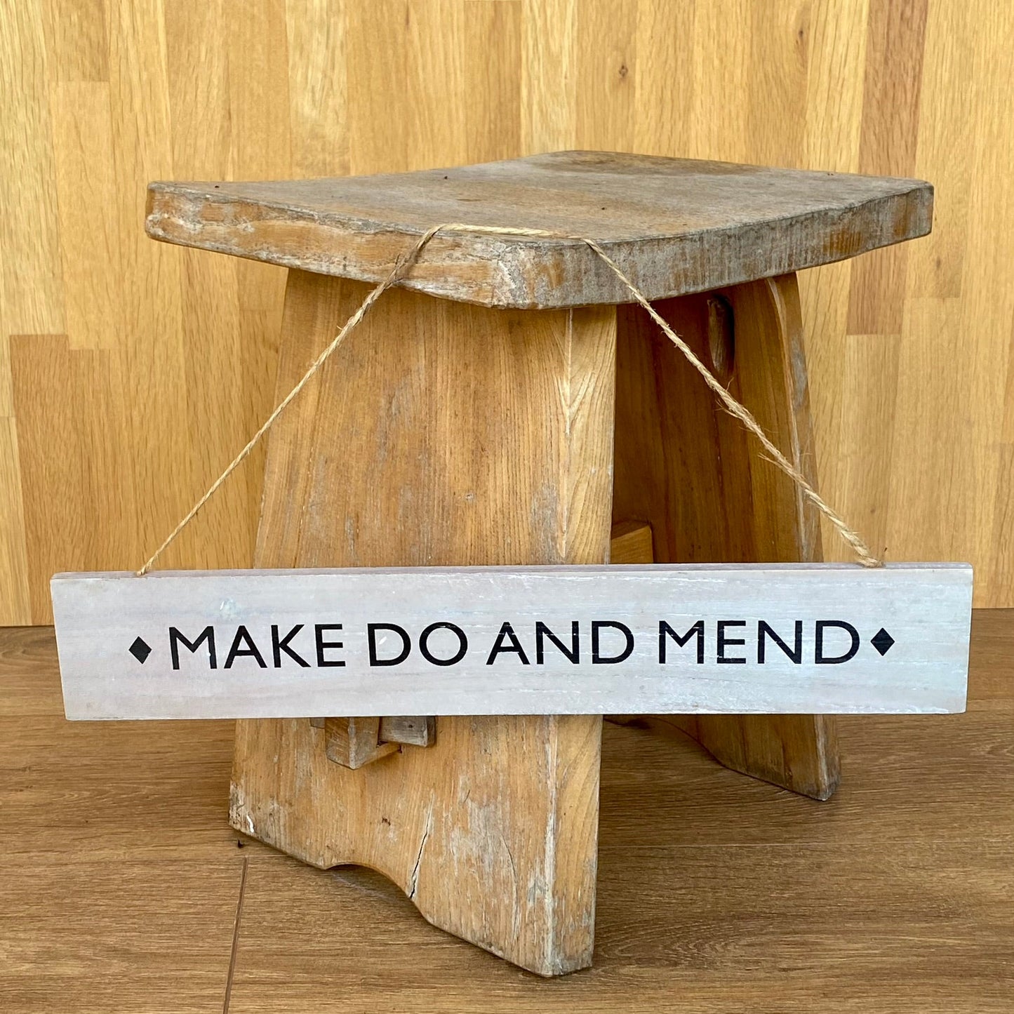 Make Do and Mend Wooden Sign
