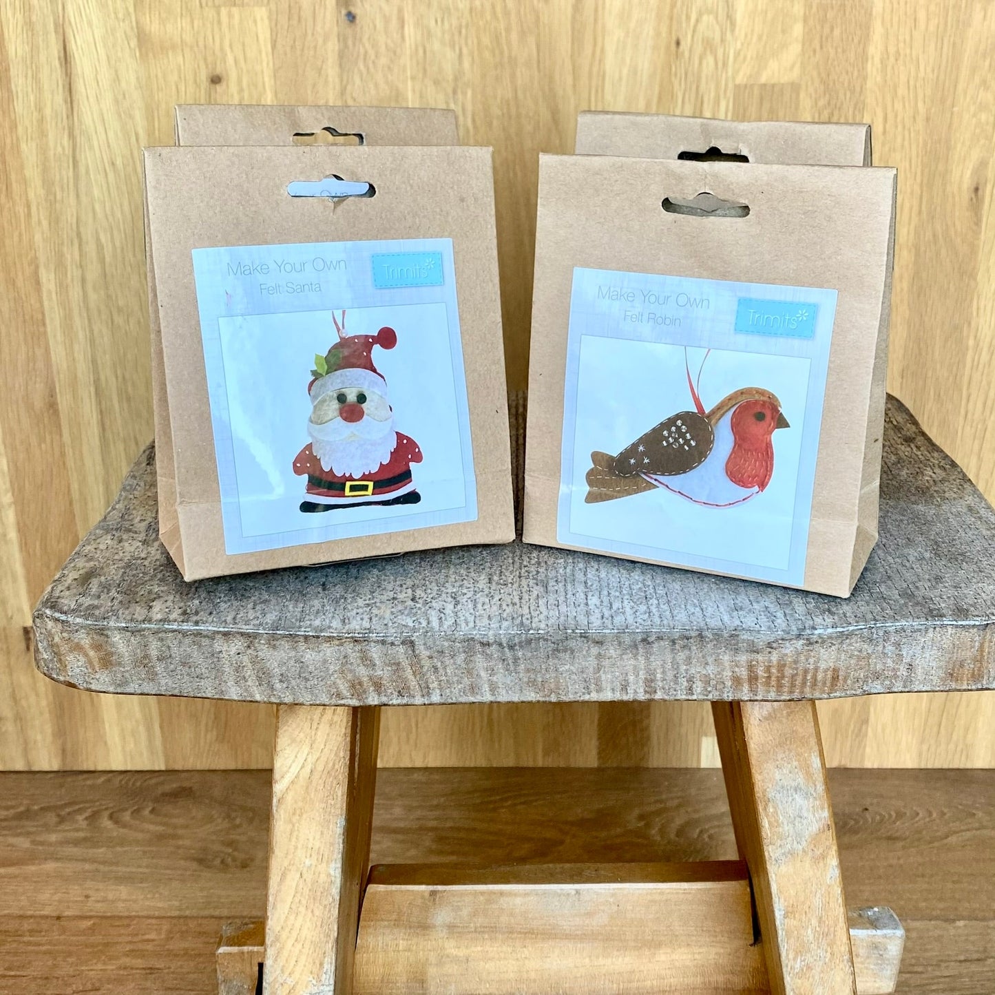 Make Your Own Felt Christmas Decoration - Robin or Santa