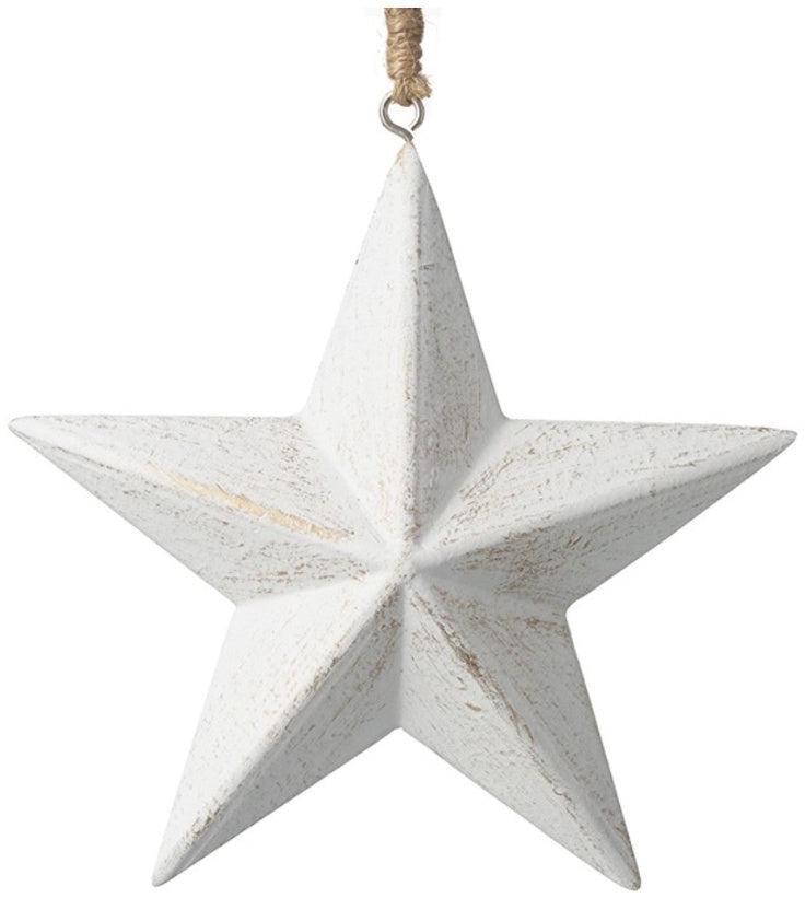 Rustic Wooden Star Hanging Christmas Decoration
